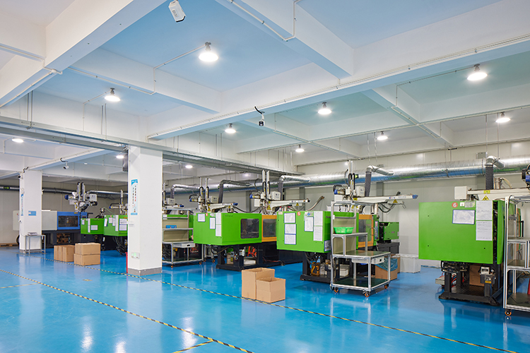 Injection molding factory workshop