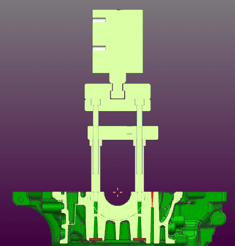 bearing holes of the mold