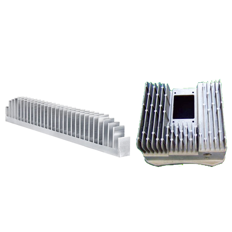 Extrusion aluminum and die cast heat sink