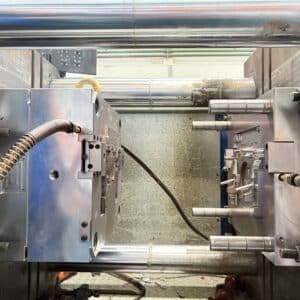 Die casting mold open on tryout press